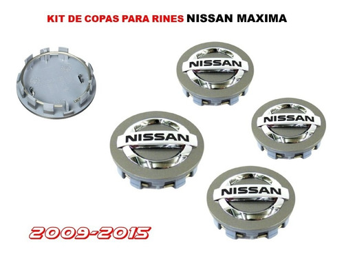 Kit De 4 Copas De Centro De Rin Nissan Maxima 2009-2015 Foto 3