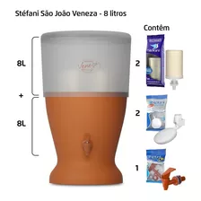 Filtro De Barro Água São João Veneza 8 Litros Cor Marron Na