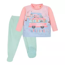 Pijama Bebé Niña Polar Sustentable Wild Verde H2o Wear