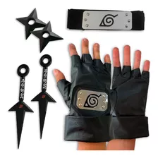 Kit Cosplay Naruto Shippuden Bandana Luva Kunai Kakashi