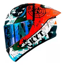 Capacete Kyt Tricomposto Nz Race Blazing + Vis Azul + Spoile