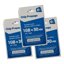 Chip Entel Prepago 3x1 1 Giga + 30 Minutos