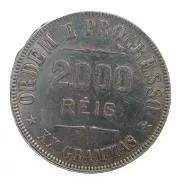 Moeda Prata 2.000 Réis Prata 900 Ano 1911 E 1910