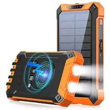 Banco De Energía Solar 36000mah Cargador Inalámbrico Qi Inco