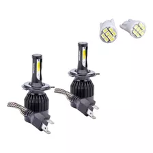 Super Led Farol Baixo Alto Na Mesma Lampada H4 +meia Luz T10