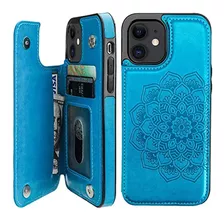 Forro Azul Con Relieve Para iPhone 12 Y 12pro - Vaburs