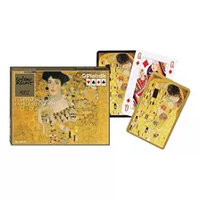 Juego De Cartas De Doble Baraja Piatnik Klimt Adele 1907