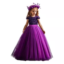 Vestido De Princesa Brillante Para Niña, Fiesta De Cumpleaño