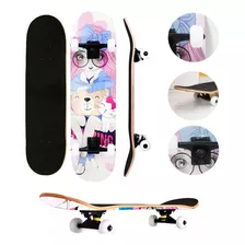 Skate Semi Profissional Montado Completo Modelo Menina 7.5