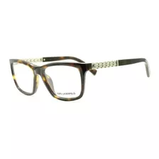 Lente Óptico Karl Lagerfeld Kl28 Elegant Cat Wayfarer Brown