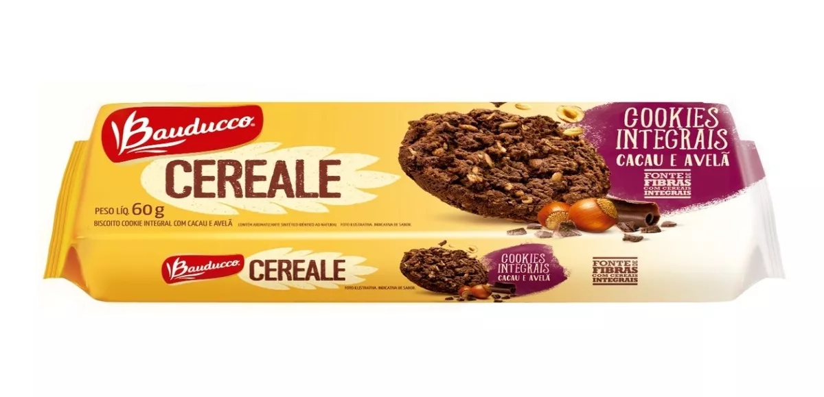 Cookies Cereale Cacau E Avelã Bauducco 60g