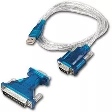 Cabo Adaptador Conversor Usb Serial Db9 Rs232 Paralelo Db25