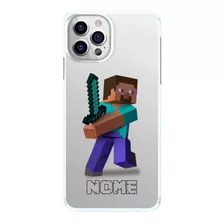 Capinha Minecraft Steve Com Nome Seu Nome Capa