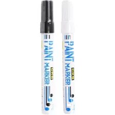 Caneta Paint Marker Permanente Marcador Base Óleo Kit C/2