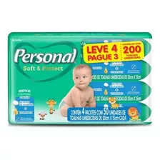 Toalhas Umedecidas Personal Soft & Protect 200 Unidades