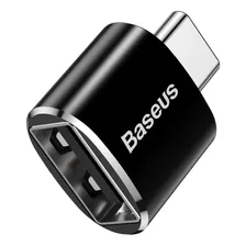 Adaptador Conversor Baseus Usb Para Usb- C - Usb X Tipo-c Cor Preto