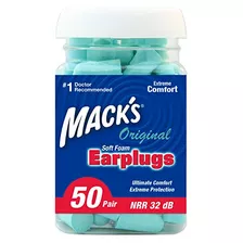 Mack S Original Soft Soft Earplugs 50 Pares 32db Nrr Mã...