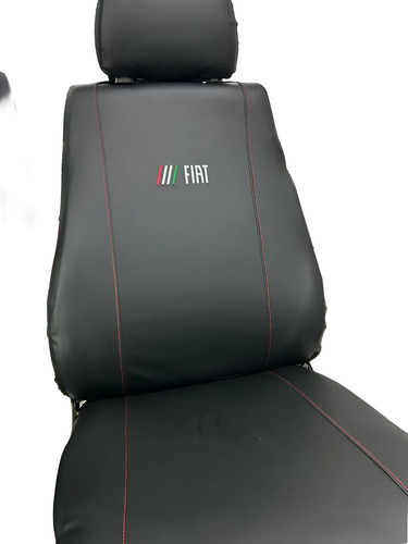 Cubreasiento Eco Cuero  Fiat Strada D Cabina  Impermeables Negro