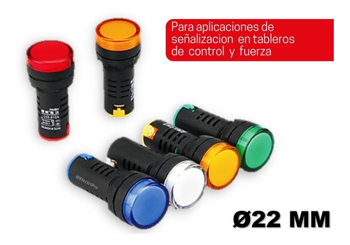 Luz Piloto Led Compacta 22mm 110-120vac/vdc