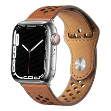 Pulseira Em Couro Legítimo Apple Watch 42mm 44mm 45mm 49mm