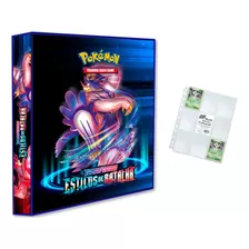 Álbum Pasta Fichário Pokemon + 10 Folhas Estilos De Batalha