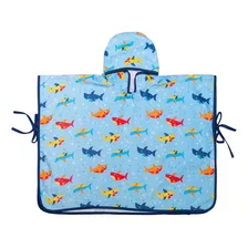 Toalha Poncho De Praia Piscina Infantil Capuz 100% Algodão