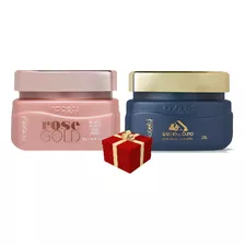 Kit Hobety Máscara Banho De Ouro 300g + Masc Rose Gold 300g