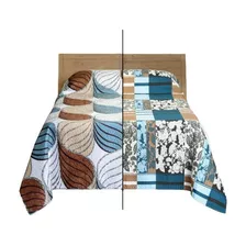 Cover Cubrecama Quilt Colors Verano Reversible Liso 2 1/2 Pz