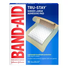 Band-aid Brand Tru-stay - Almohadillas Adhesivas, Grandes, .
