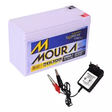 Kit Bat Gel Selada 12v 7ah Moura Nobreak + Carregador 12v