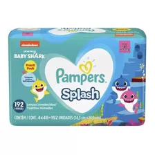 Lenço Umedecido Pampers Splash Baby Shark 192 Unidades