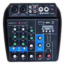 Consola Mixer Wvngr De 2 Canales Phantom Power 48v Bluetooth