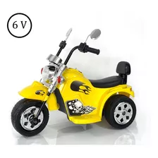 Moto Infantil Elétrica Bateria 6v Com Retrovisores Som Luz