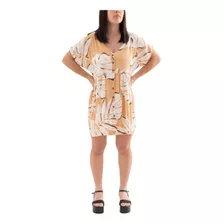 Vestido Nano Corto Oversize Lino Estampado Julia #e3521