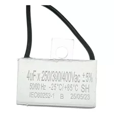  Capacitor 4,0uf 250/300/400vac Ventilador 2 Fios