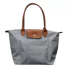 Longchamp Le Pliage Bolso Tote Mediano Original, Gris Acero