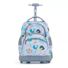 Tilami Mochila Con Ruedas De 16 Pulgadas Para Escuela, Universidad, Viaje, Mochila Para Niños Y Niñas, Linda Sirena