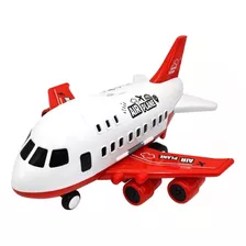 6 Veículos Planos, Grande Avião De Brinquedo