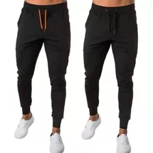 Kit 2 Calças De Moletom Modelo Jogger Masculina Flanelada