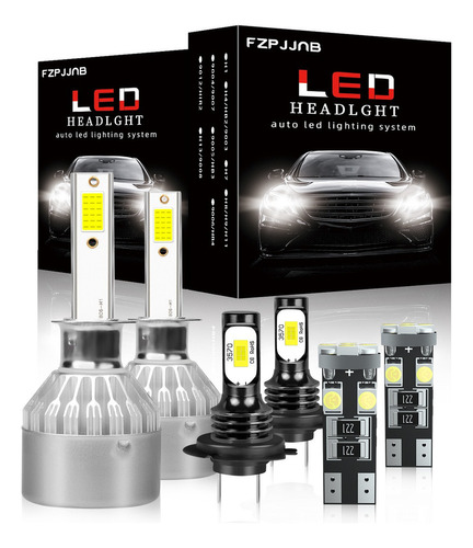 28000lm 50w Kit De Focos Led 9003 Luz Alta Y Baja Para Kia Peugeot 206 BLACK AND SILVER