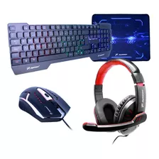 Kit Gamer Audifonos Teclado Mouse, Mouse Pad Fussion Kit2001