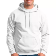 Moletom Masculino Canguru Inverno Branco