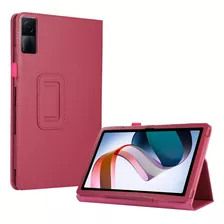 Funda Rosa Con Textura De Litchi Para Xiaomi Redmi Pad 10.61