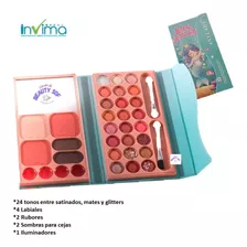 Paleta De Sombras+labiales+iluminador - G - g a $8