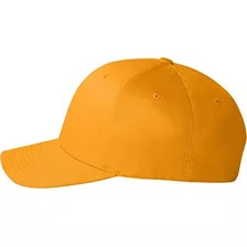 Yupoong Flexfit 6-panel Mediados De-perfil Cap, Oro, Pequeño