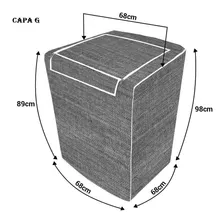 Capa Forrada Com Zíper Pra Máquina De Lavar Electrolux 13k