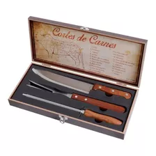 Kit Churrasco Chef Bbq Fixxar 4 Peças Linha Premium 