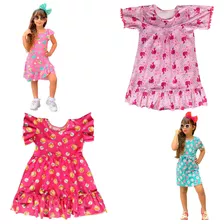 Vestido Infantil Kit 10 Vestidos Social Rodado Atacado