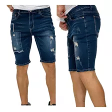 Short Hombre Elasticado Azul Oscuro