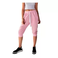 Bermuda Moletom Brohood Saruel Skinny Feminino Rosa